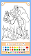 screenshot of Horse coloring pages game