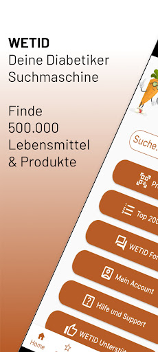 Android application WETID - Diabetes Suchmaschine screenshort