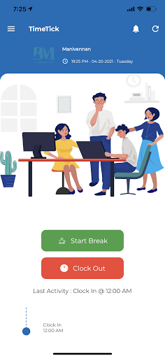 Android application TimeTick Crew screenshort
