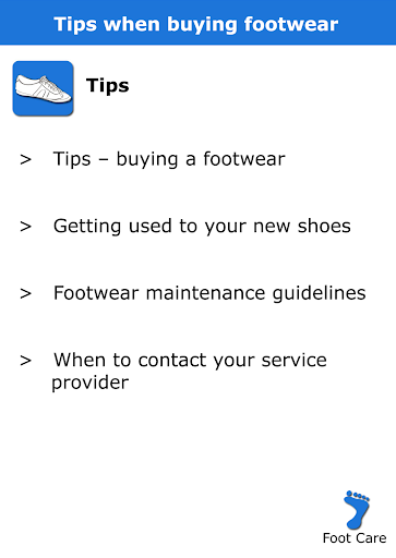 Foot Care Screen 3