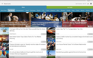 screenshot of News Suite by Sony