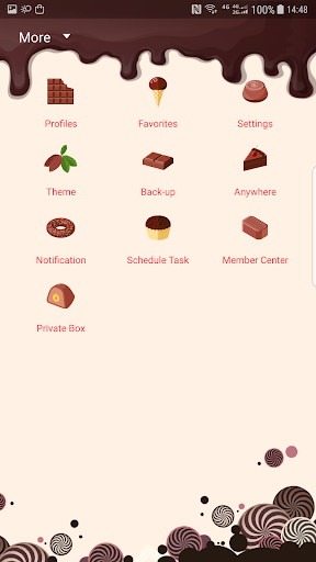 Screenshot of Chocolate theme
