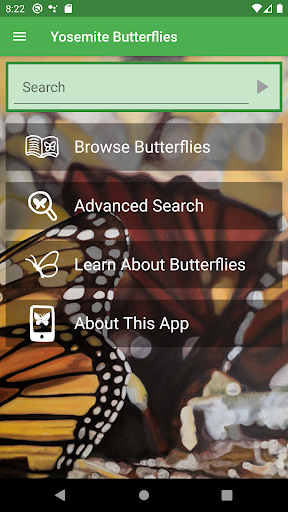 Android application Yosemite Butterflies screenshort