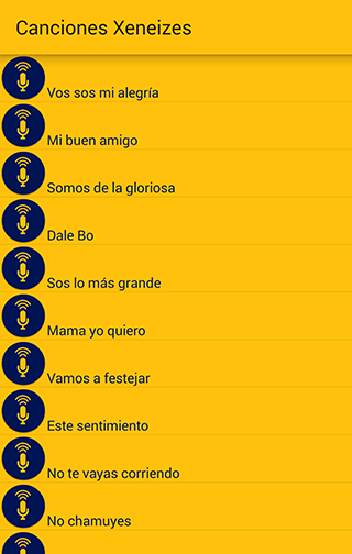Android application 35 Canciones de la 12 Xeneize screenshort