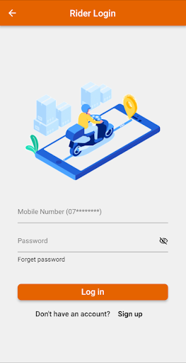 Android application Eatts Rider screenshort