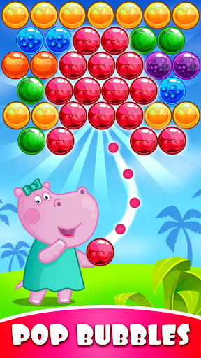 Android application Hippo Bubble Pop Game screenshort