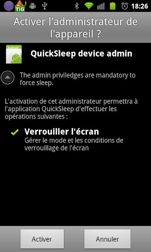 QuickSleep Screen 2