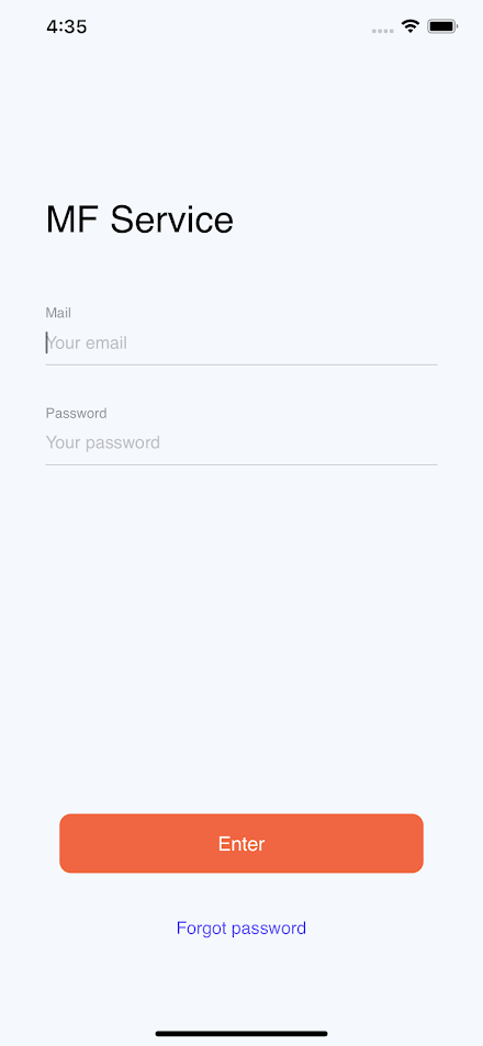 MF Service Screen 1