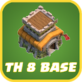 New COC Town Hall 8 Base icon