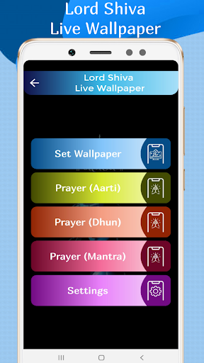Android application Shiv Live Wallpaper & Prayer screenshort