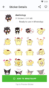 Sanrio Characters Stickers Wsp