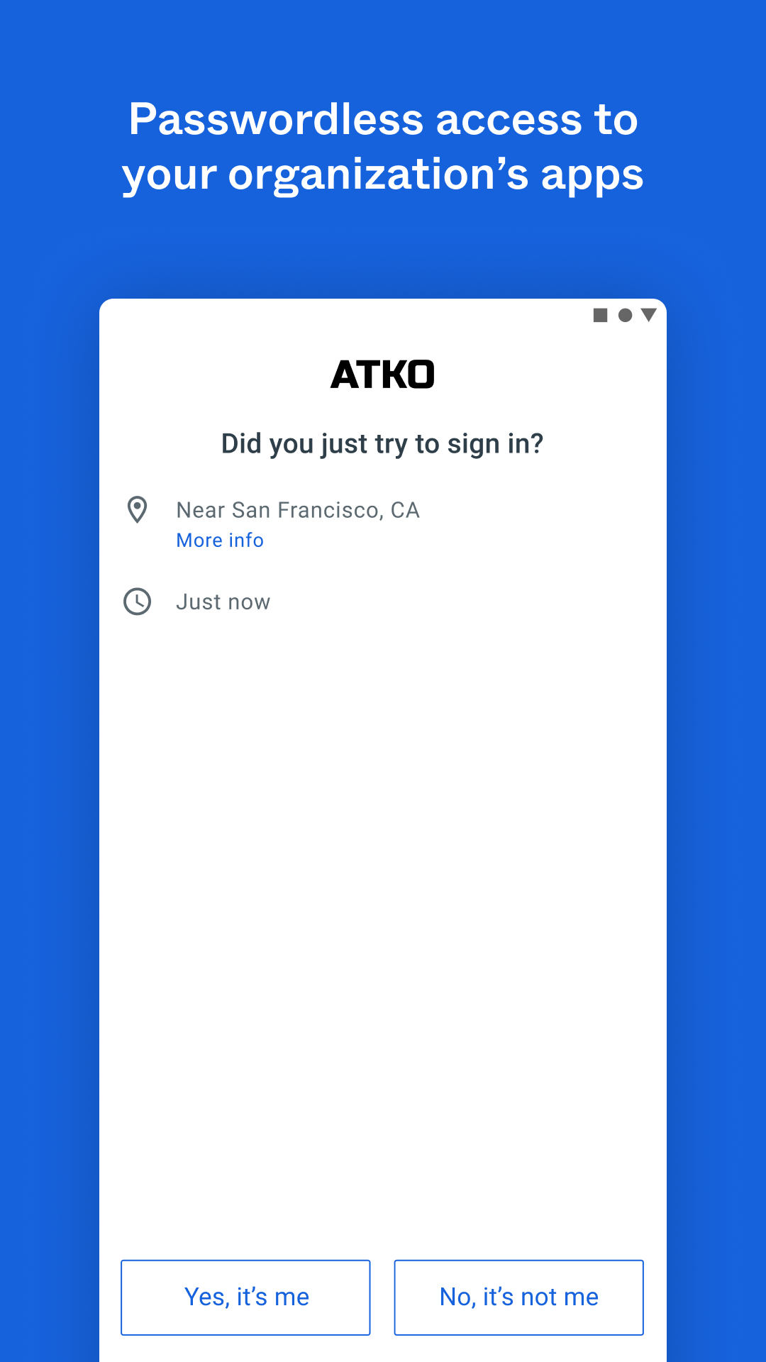 Android application Okta Verify screenshort
