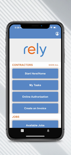 Android application Rely Home Service Manager screenshort