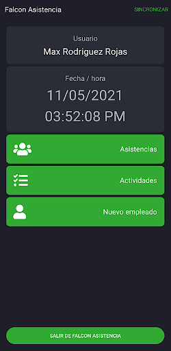 Android application Falcon Asistencia screenshort