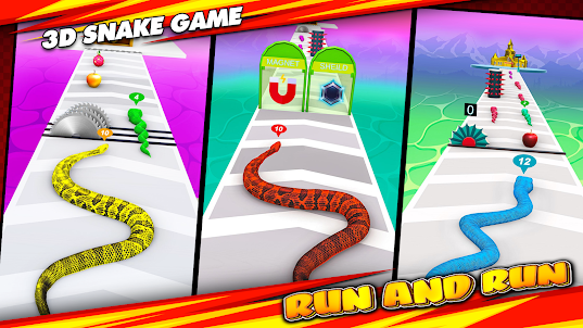 3D Snake Games: Run And Run