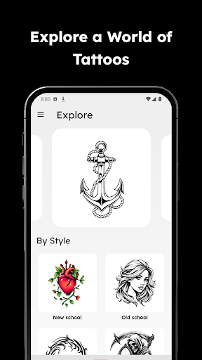 Screenshot of TattooInk: AI Tattoo Generator