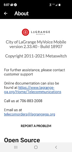 City of LaGrange MyVoice Mobil Screen 2
