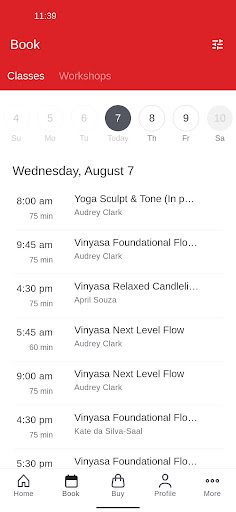 One Flow Yoga Screen 2