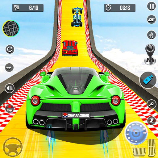 Car stunt driving game 3d race logo