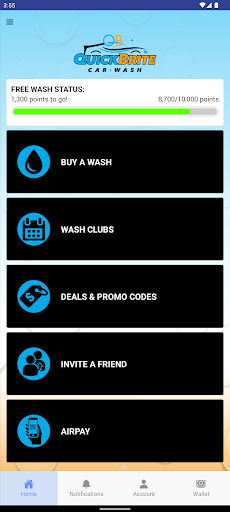 QuickBrite Car Wash Screen 2