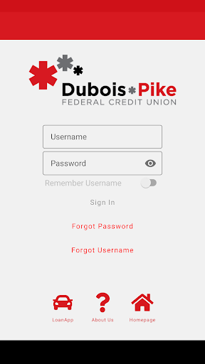Android application Dubois Pike FCU screenshort