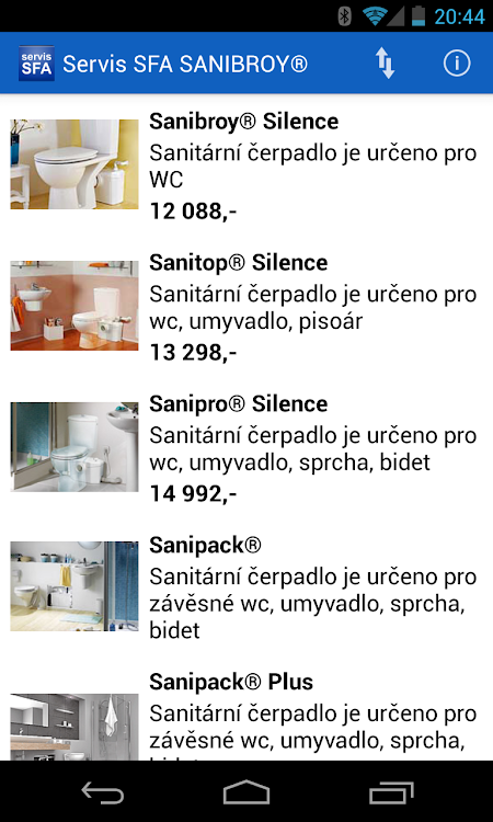 Servis SFA SANIBROY® - New - (Android)
