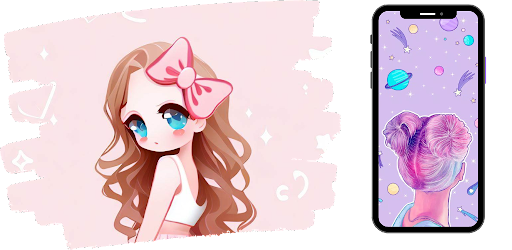 Android application Cute Girly Wallpaper screenshort
