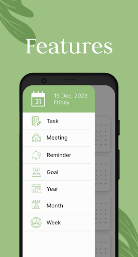 Android application Calendar screenshort