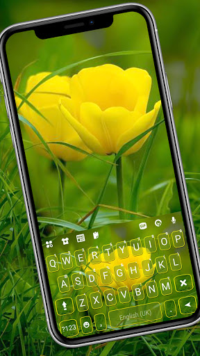 Android application Summer Tulips Keyboard Backgro screenshort