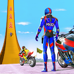Cover Image of Tải xuống Đua xe đạp cảnh sát Stunt Bike Racing 4.9.6 APK