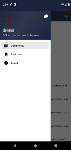 Android application Debian Doc screenshort