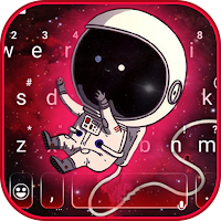 Тема для клавиатуры Galaxy Cartoon Astronaut