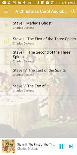 Android application A Christmas Carol Audiobook screenshort