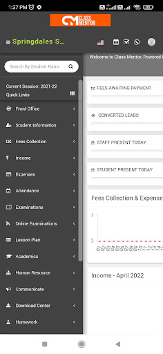 Springdales Admin App Screen 2