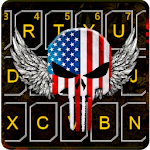 Cover Image of ダウンロード American Skull Mask Keyboard T  APK