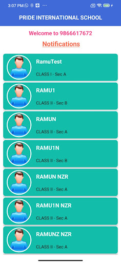 PIS Parent App Screen 2