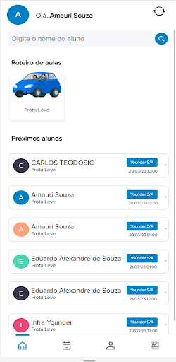 Android application Direção Inteligente Instrutor screenshort