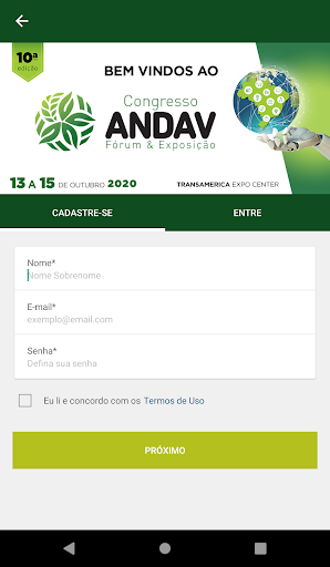 Android application X Congresso ANDAV screenshort