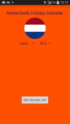 Android application Nederlands Vakantie Kalender screenshort