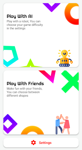 Android application Tic Tac Toe screenshort