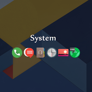 Kawa — zrzut ekranu z pakietem ikon