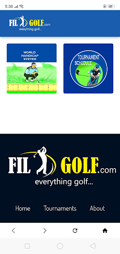 Android application FilGolf Mobile screenshort