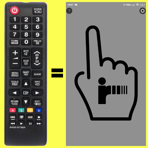 SAMSUNG TV IR Remote, 0 button logo