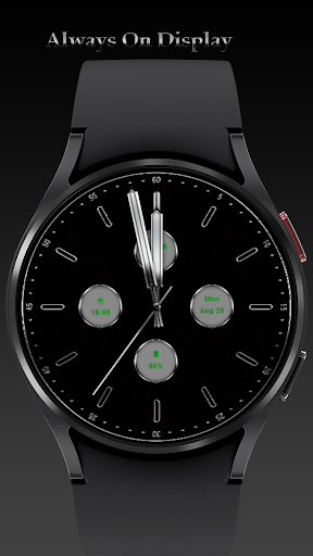 Android application Green Analog Watch Face screenshort