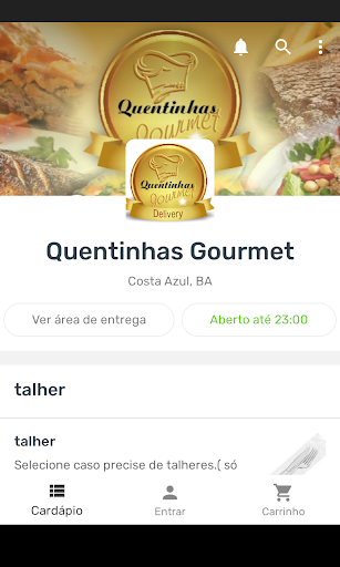 Android application Quentinhas Gourmet screenshort