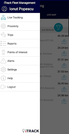 iTrack - Fleet Management Screen 2