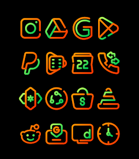 Galbenele - Pachetul de pictograme linii captură de ecran