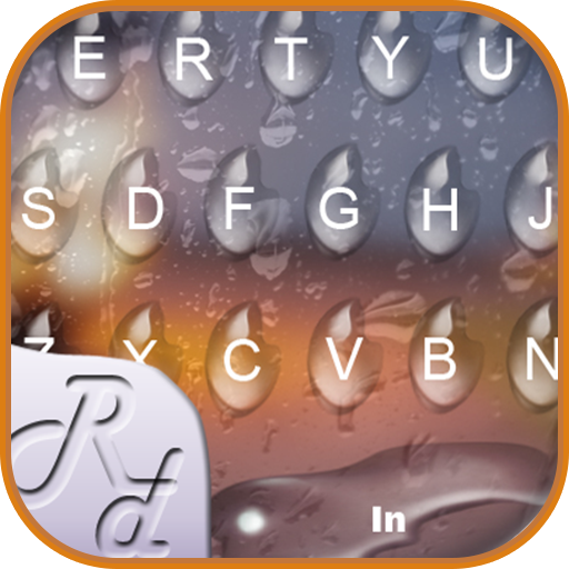 Romantic Raindrops Keyboard Theme