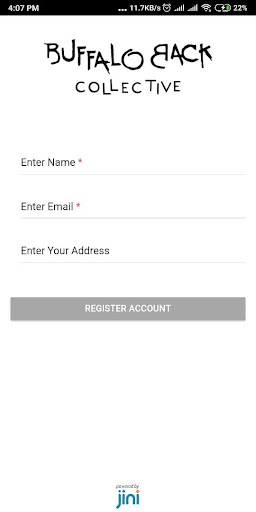 Android application Buffalo Back Collective screenshort