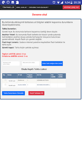 Etkileşimli Tahta Yönetim Sis. Screen 3